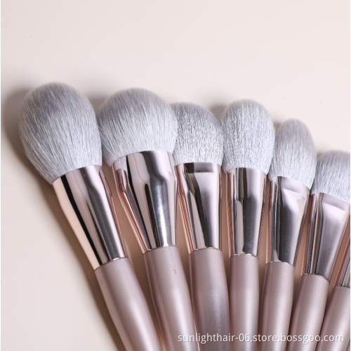 Sunlight 16pcs handle made 2021 Edge Eyebrow Make Up Brush Set Professional made with wool and with ABS handle